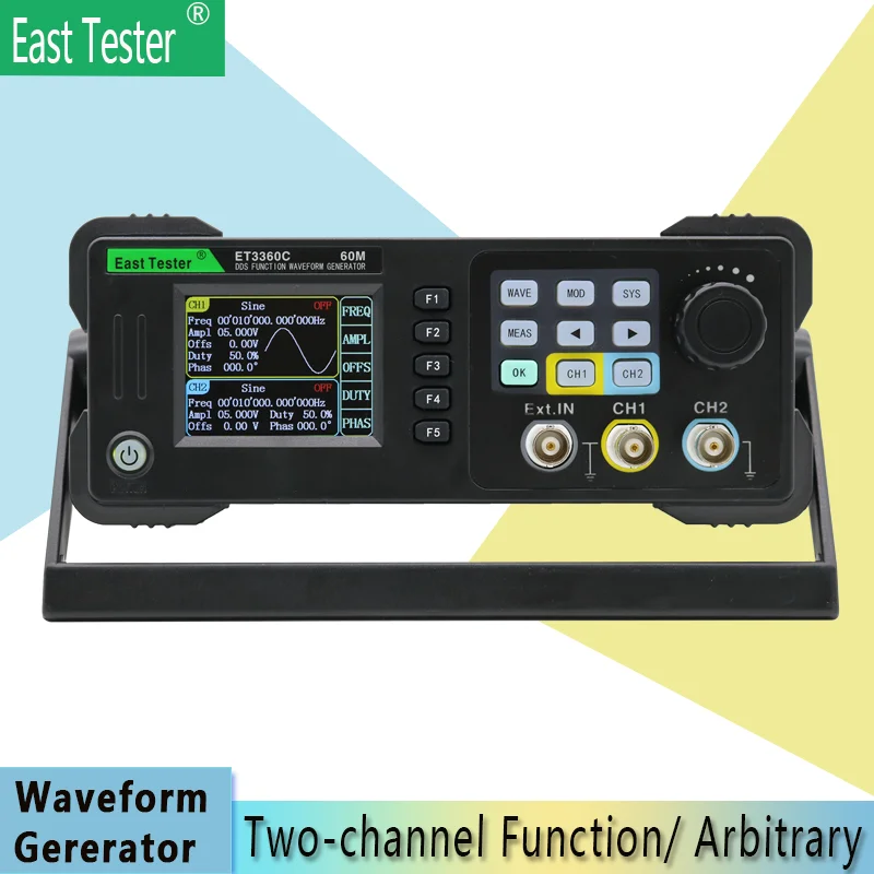 East Tester ET33C 20Mhz 40Mhz  - Dual Channel Arbitrary Waveform Function Generator 60Mhz reseña y precio