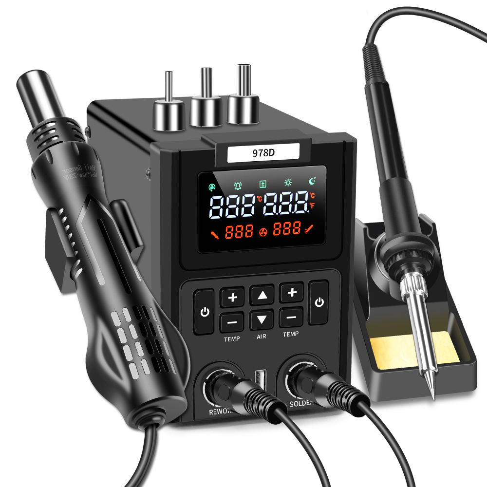 Estación de Retrabajo SMD 2 en - Smd Rework Station Hot Air Soldering 2 In 1 reseña y precio
